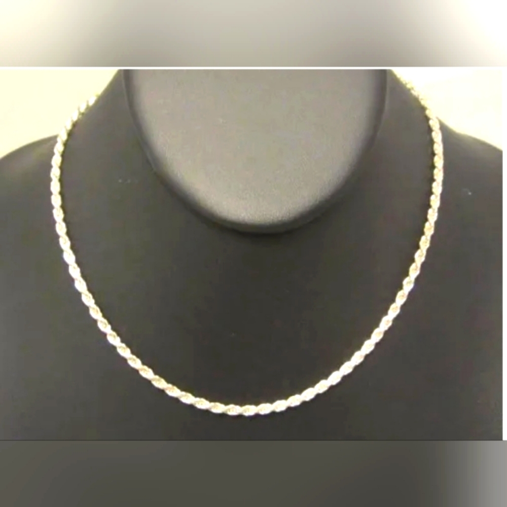 Miabella ITALY 925 Sterling Silver Rope Chain.